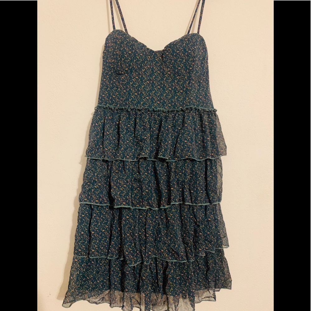 Floral Pleated Mini Dress